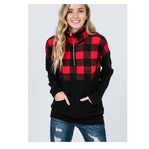 Fun Fall Red and Black Pullover